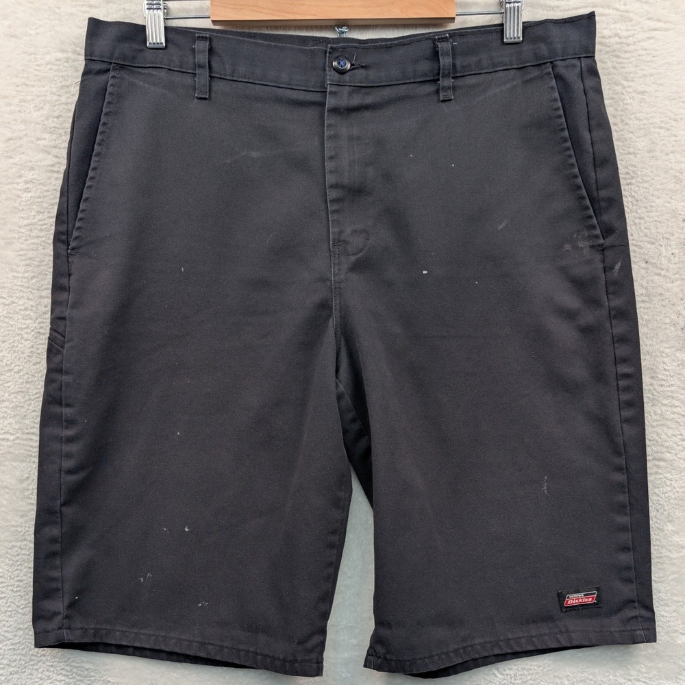 Dickies Shorts Men's 36 Black 12.5" Workwear Skate Durable Relaxed Fit Utility
